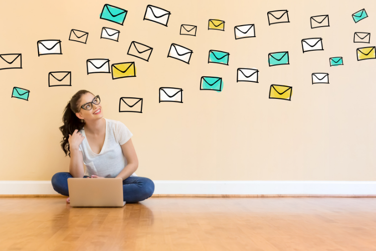 Girl sitting with laptop 