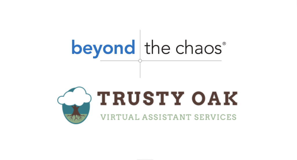 Beyond the Chaos Logo Stacked on top of Trusty Oak logo